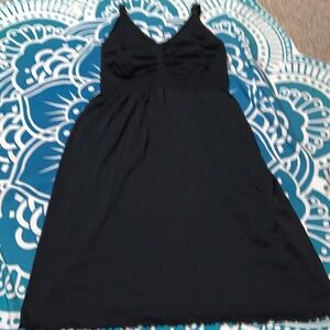 I LOVE SIA maternity and nursing dress or base layer black spaghetti strap XL